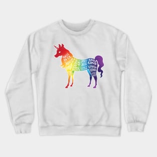 Rainbow Unicorn - Fantasy Butcher - Cuts of Meat Crewneck Sweatshirt